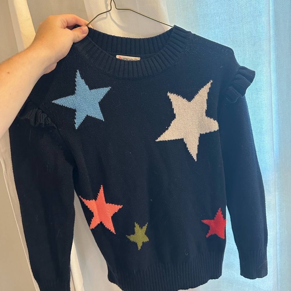 J Crew Crew Cuts Girls Star Sweater